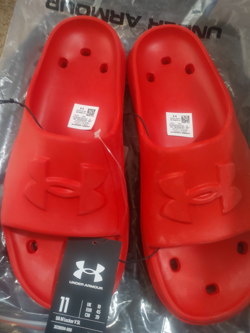 Under Armour Men's Bright Red Slide Sandals